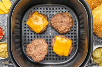 Juicy Air Fryer Hamburgers – thestayathomechef.com